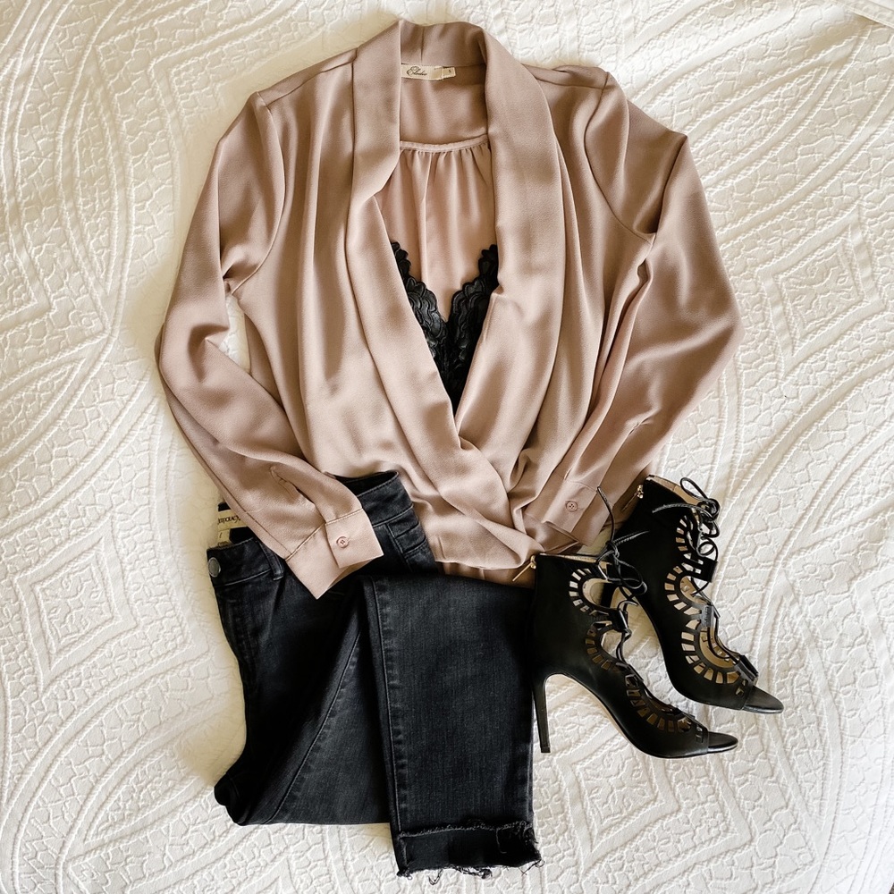 Elodie Nude Taupe Blouse